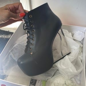 Jeffrey Campbell Dina Clear wedge heels